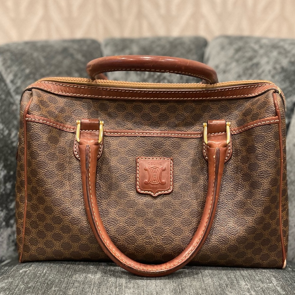 Vintage Celine Macadam Boston Bag